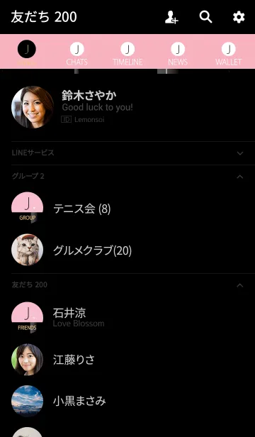 [LINE着せ替え] メークアップ イニシャル J オトナの画像2