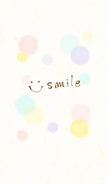 [LINE着せ替え] 大人水彩水玉3-スマイル2-の画像1