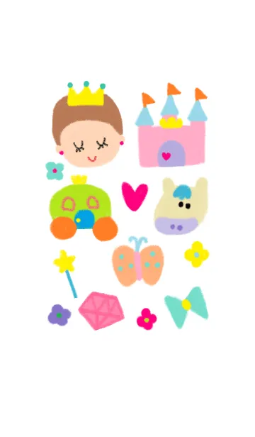 [LINE着せ替え] (プリンセス x ホワイト）の画像1