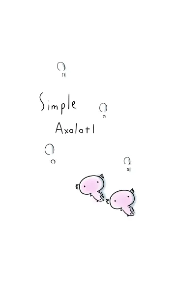 [LINE着せ替え] ウーパールーパー シンプルの画像1