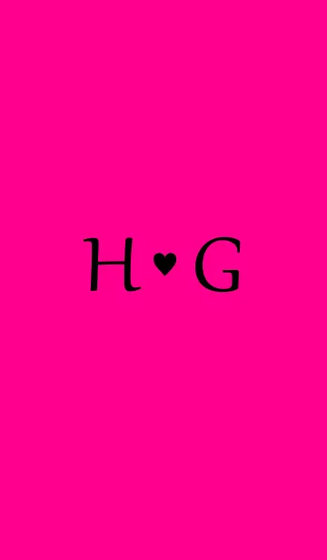 [LINE着せ替え] Initial "H ＆ G" Vivid pink ＆ black.の画像1