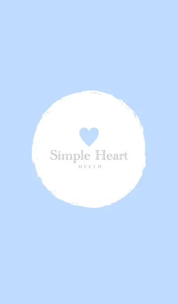 [LINE着せ替え] Simple Heart Natural Blue -MEKYM-の画像1
