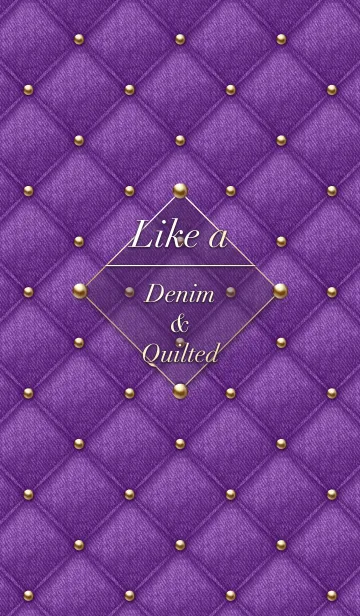 [LINE着せ替え] Like a - Denim ＆ Quilted #Purple #オトナの画像1