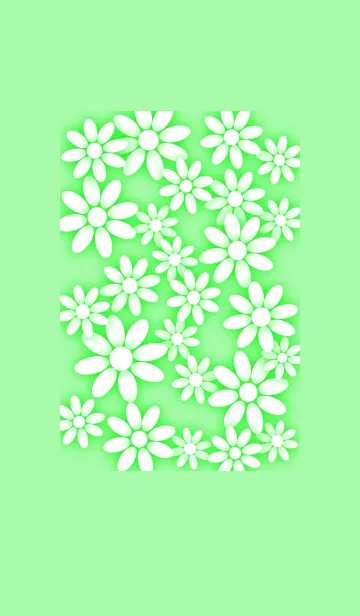 [LINE着せ替え] パステル フラワー グリーン系の花 No.1の画像1