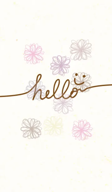 [LINE着せ替え] 大人水彩お花2-スマイル5-の画像1