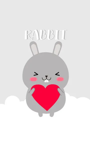[LINE着せ替え] Pretty Gray Rabbit Theme (jp)の画像1