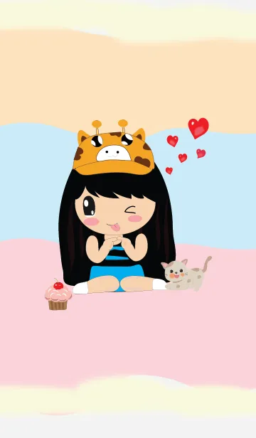 [LINE着せ替え] MOMAY Cute girl Jの画像1