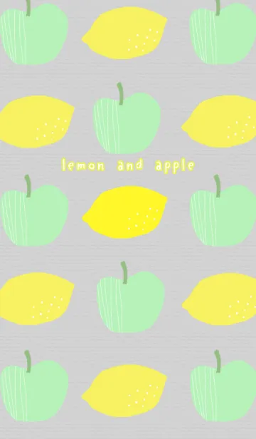 [LINE着せ替え] レモン＆アップル*グレーの画像1
