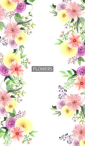 [LINE着せ替え] water color flowers_549の画像1