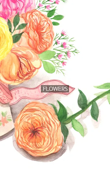 [LINE着せ替え] water color flowers_543の画像1