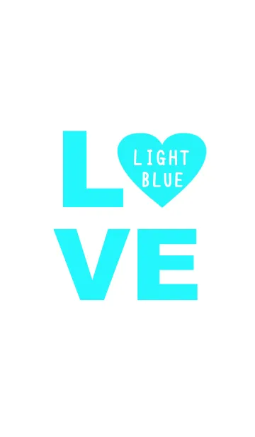 [LINE着せ替え] オトナシンプル ライトブルーハートの画像1