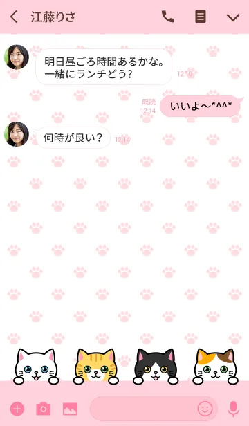 [LINE着せ替え] ねこ大好き！の画像3