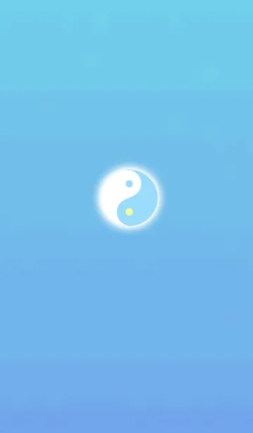 [LINE着せ替え] 陰陽図ライトブルーイエローの画像1