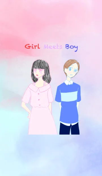[LINE着せ替え] Girl meets boyの画像1