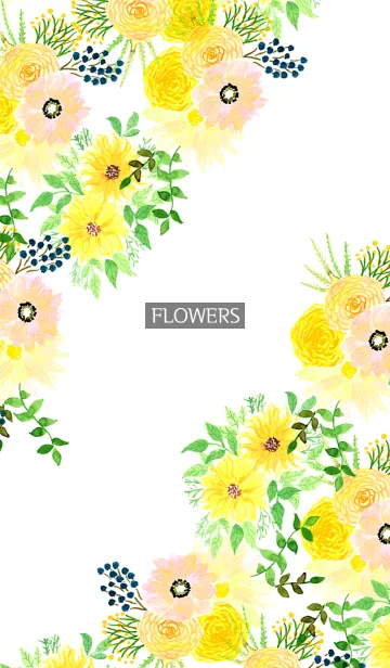 [LINE着せ替え] water color flowers_562の画像1