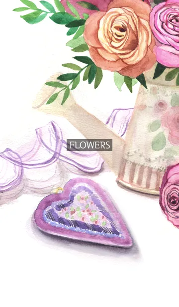 [LINE着せ替え] water color flowers_541の画像1