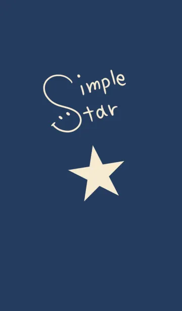 [LINE着せ替え] ネイビー×シンプルな星の画像1