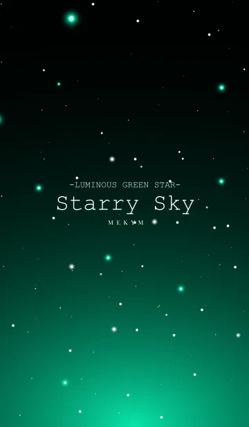 [LINE着せ替え] Starry Sky LUMINOUS GREEN STARの画像1