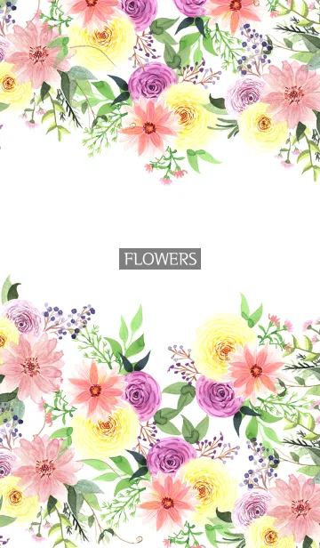[LINE着せ替え] water color flowers_548の画像1