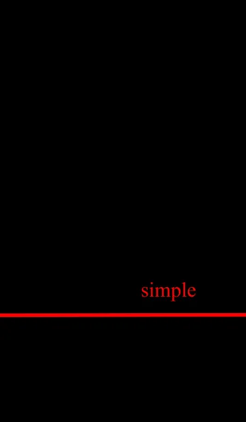 [LINE着せ替え] ブラックと赤のライン。シンプル。の画像1