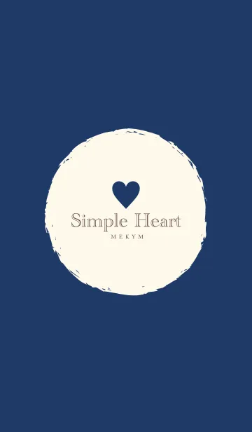 [LINE着せ替え] Simple Heart NAVY 2 -MEKYM-の画像1