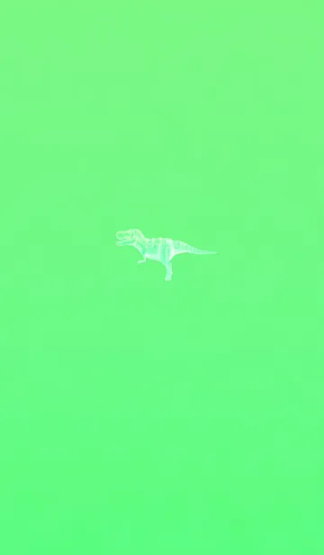 [LINE着せ替え] シンプル恐竜ホワイトグリーンの画像1