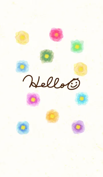 [LINE着せ替え] 大人水彩お花-スマイル25-の画像1