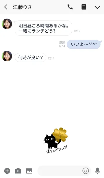 [LINE着せ替え] 運気をどんどん上げてくれる猫。の画像3