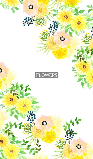 [LINE着せ替え] water color flowers_561の画像1