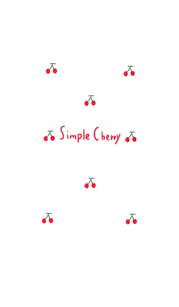 [LINE着せ替え] シンプル さくらんぼの画像1