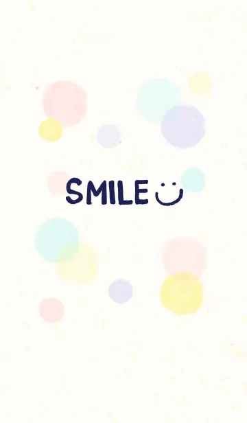 [LINE着せ替え] 大人水彩水玉3-スマイル13-の画像1