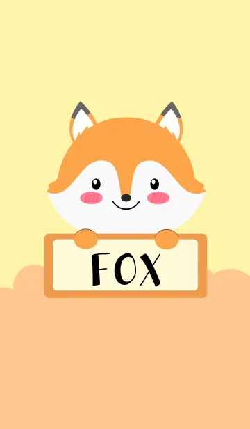 [LINE着せ替え] Simple Cute Love Fox Theme (jp)の画像1