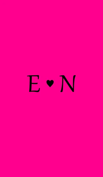 Initial "E ＆ N" Vivid pink ＆ black.の着せ替えメイン画像
