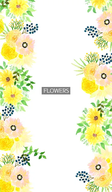 [LINE着せ替え] water color flowers_560の画像1