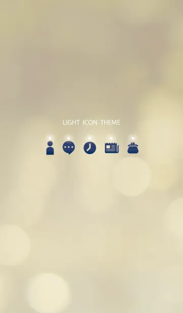 [LINE着せ替え] ライトアイコン/ベージュ＆ネイビーの画像1