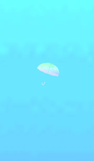 [LINE着せ替え] ライトブルーアンブレラの画像1