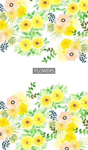 [LINE着せ替え] water color flowers_557の画像1