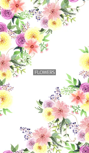 [LINE着せ替え] water color flowers_551の画像1