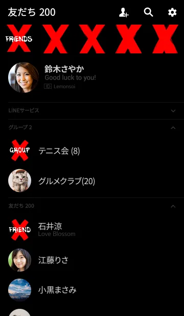 [LINE着せ替え] BATSU 01の画像2