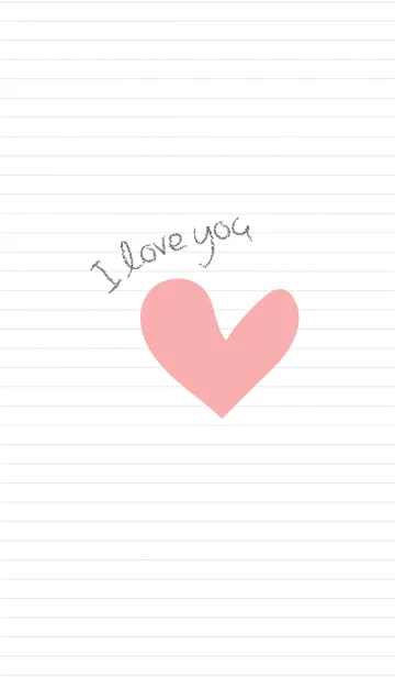 大学ノートに書いてみた ～I love you～の着せ替えメイン画像
