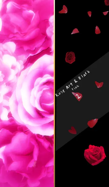 [LINE着せ替え] Rose Art ＆ Black PINK2 -Otona-の画像1