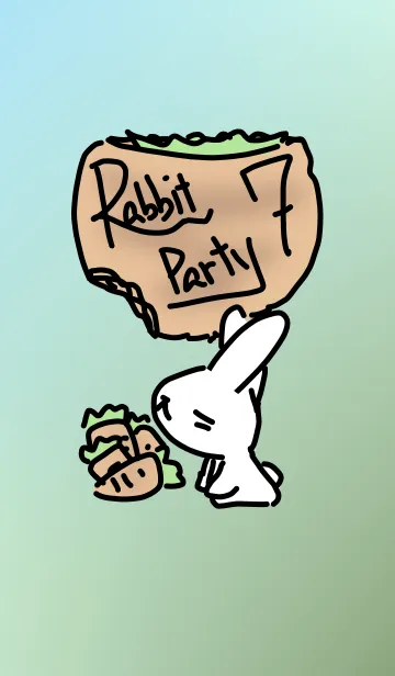 [LINE着せ替え] rabbit party7の画像1