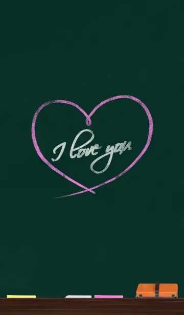 [LINE着せ替え] "I love you" on the blackboardの画像1