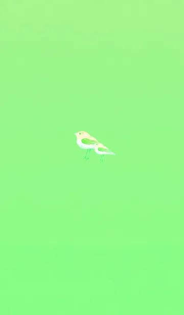 [LINE着せ替え] グリーンバード親子の画像1