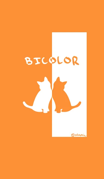 バイカラー [ねこ] オレンジ×白 133の着せ替えメイン画像