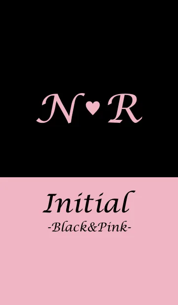 Initial "N＆R" -Black＆Pink-の着せ替えメイン画像
