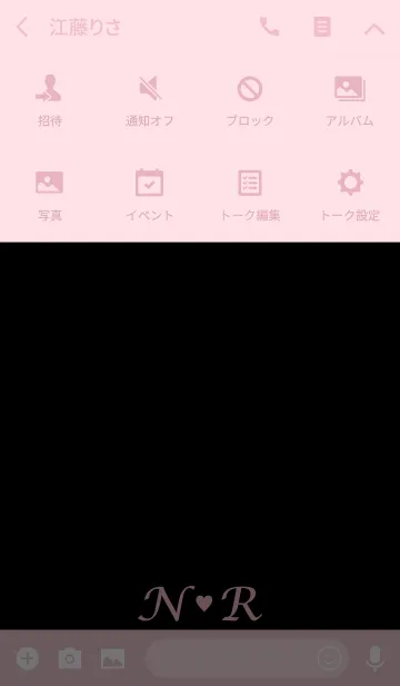 [LINE着せ替え] Initial "N＆R" -Black＆Pink-の画像4