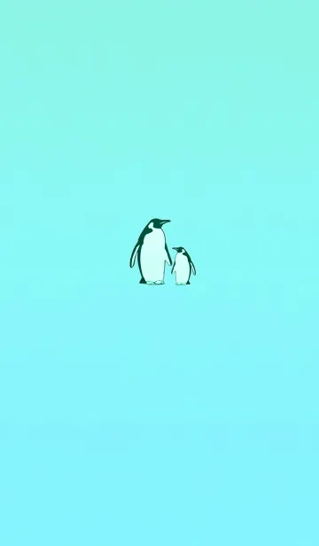 [LINE着せ替え] ライトブルーペンギンの画像1