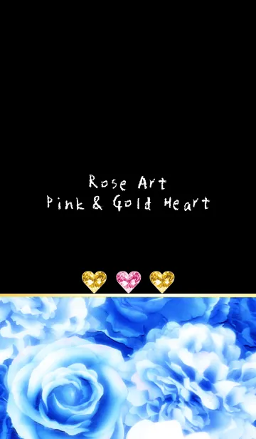 [LINE着せ替え] Rose Art Blue ＆ Heart 大人の着せ替えの画像1