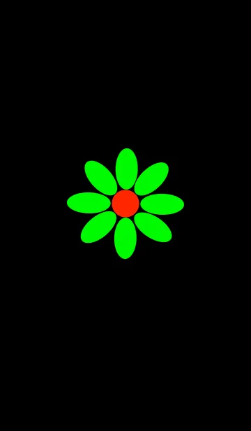 [LINE着せ替え] シンプル グリーンフラワー 緑の花の画像1
